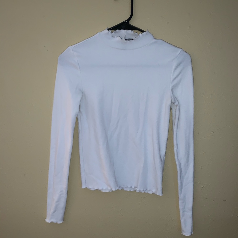 Ribbed White Turtleneck